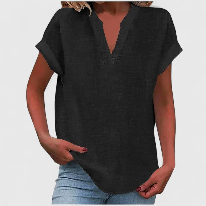 Xavinah | Comfortabele blouse met V-hals