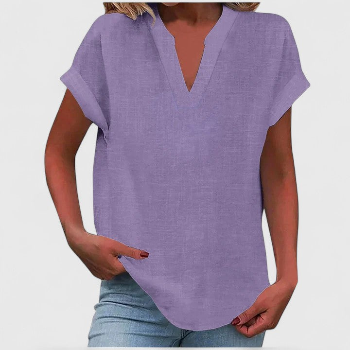 Xavinah | Comfortabele blouse met V-hals