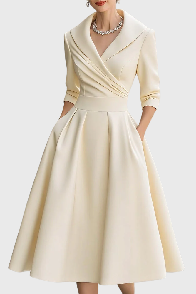 Rosa - Elegante midi-jurk