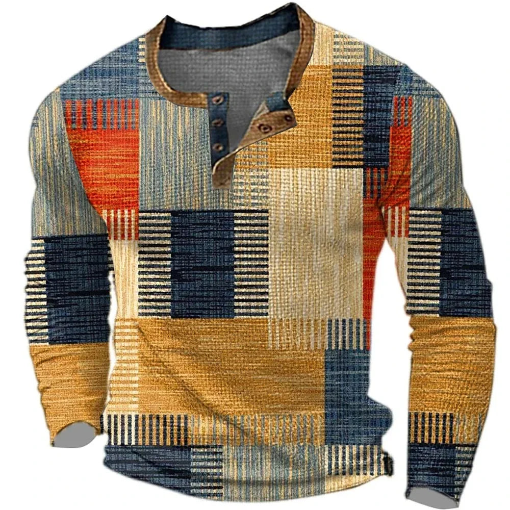 Joris™ | Kleurrijk Heren Shirt met Lange Mouwen – Karakter & Comfort