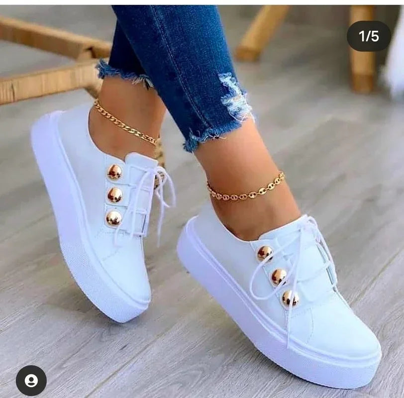 Serena | Orthopedische Rondneus Platform Sneakers™