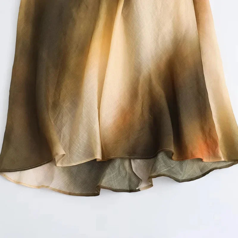 Bloom ™ | Elegante Tie-Dye Halter Midi-jurk