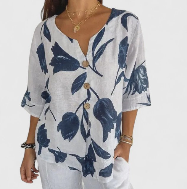 Bloom™ | Elegante Bloemenprint Blouse