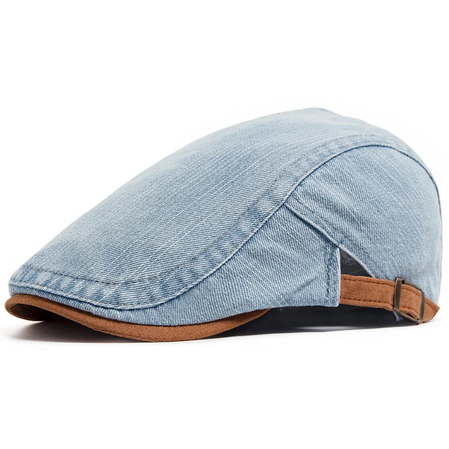 Thijs™ | Premium Denim Flat Cap – Tijdloze Stijl & Dagelijks Comfort