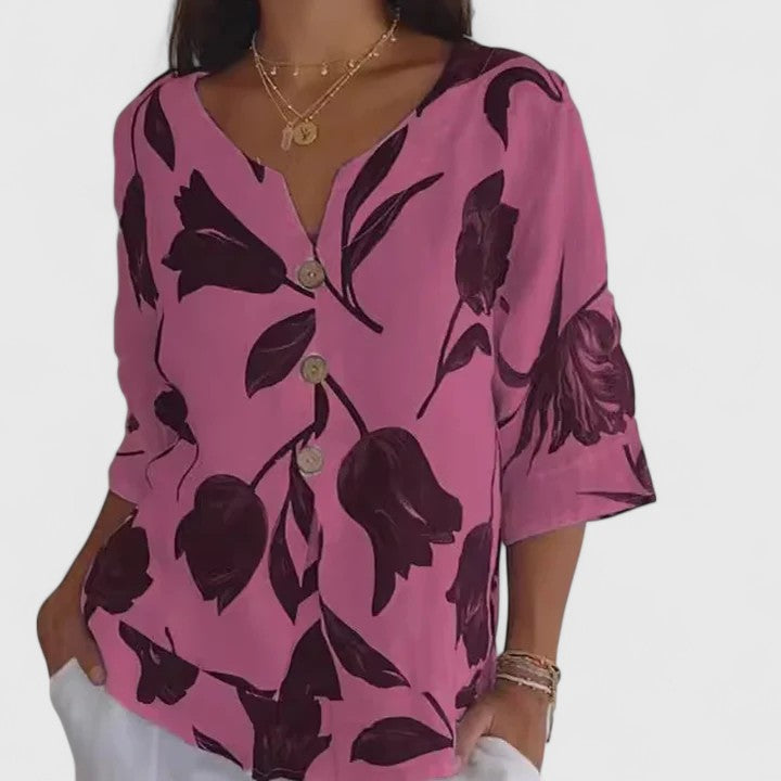Bloom™ | Elegante Bloemenprint Blouse