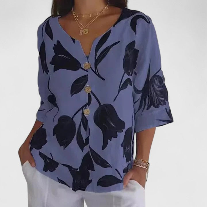 Bloom™ | Elegante Bloemenprint Blouse
