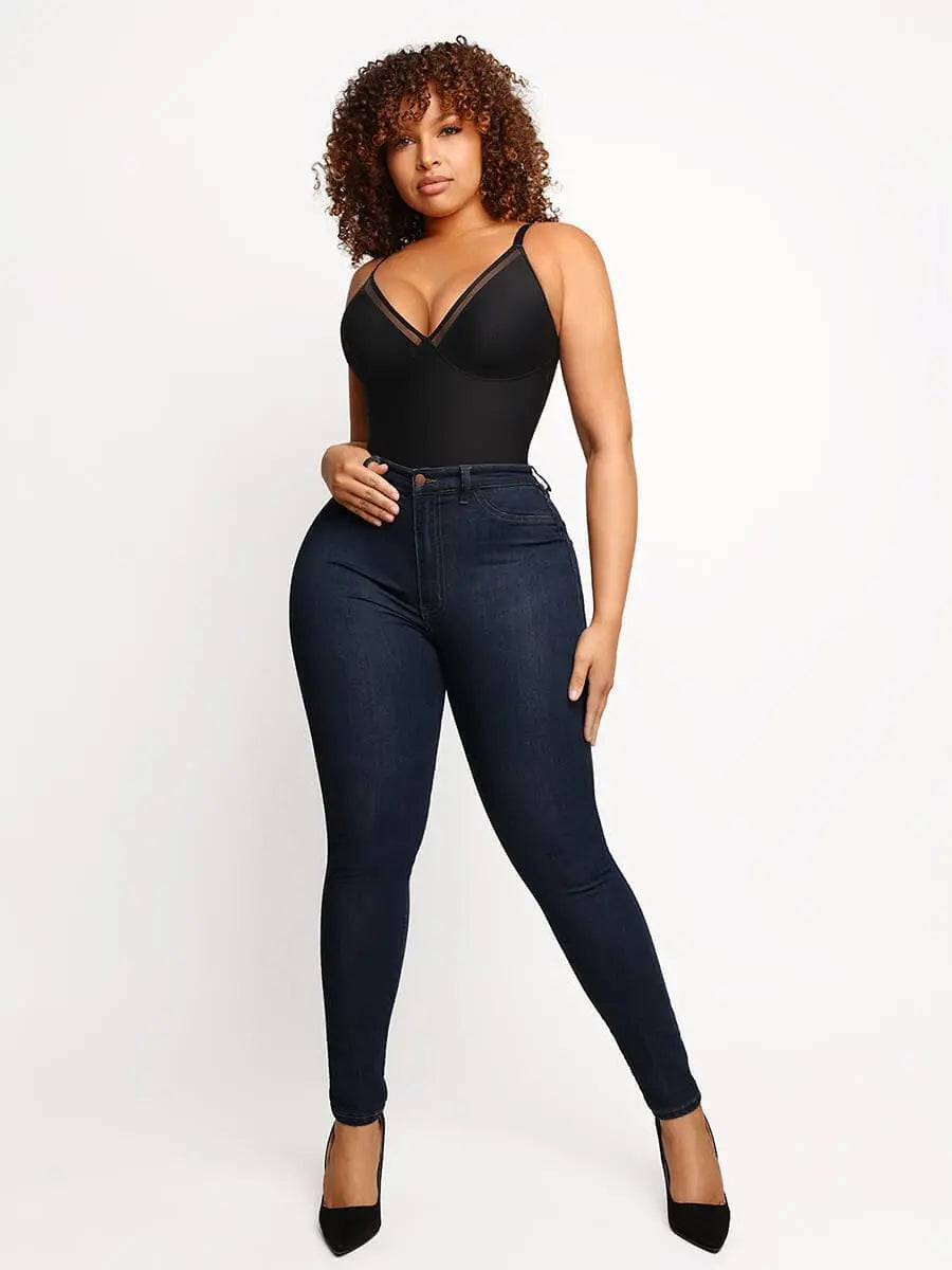 Bloom ™ | Deep V-Neck Mesh Bodysuit