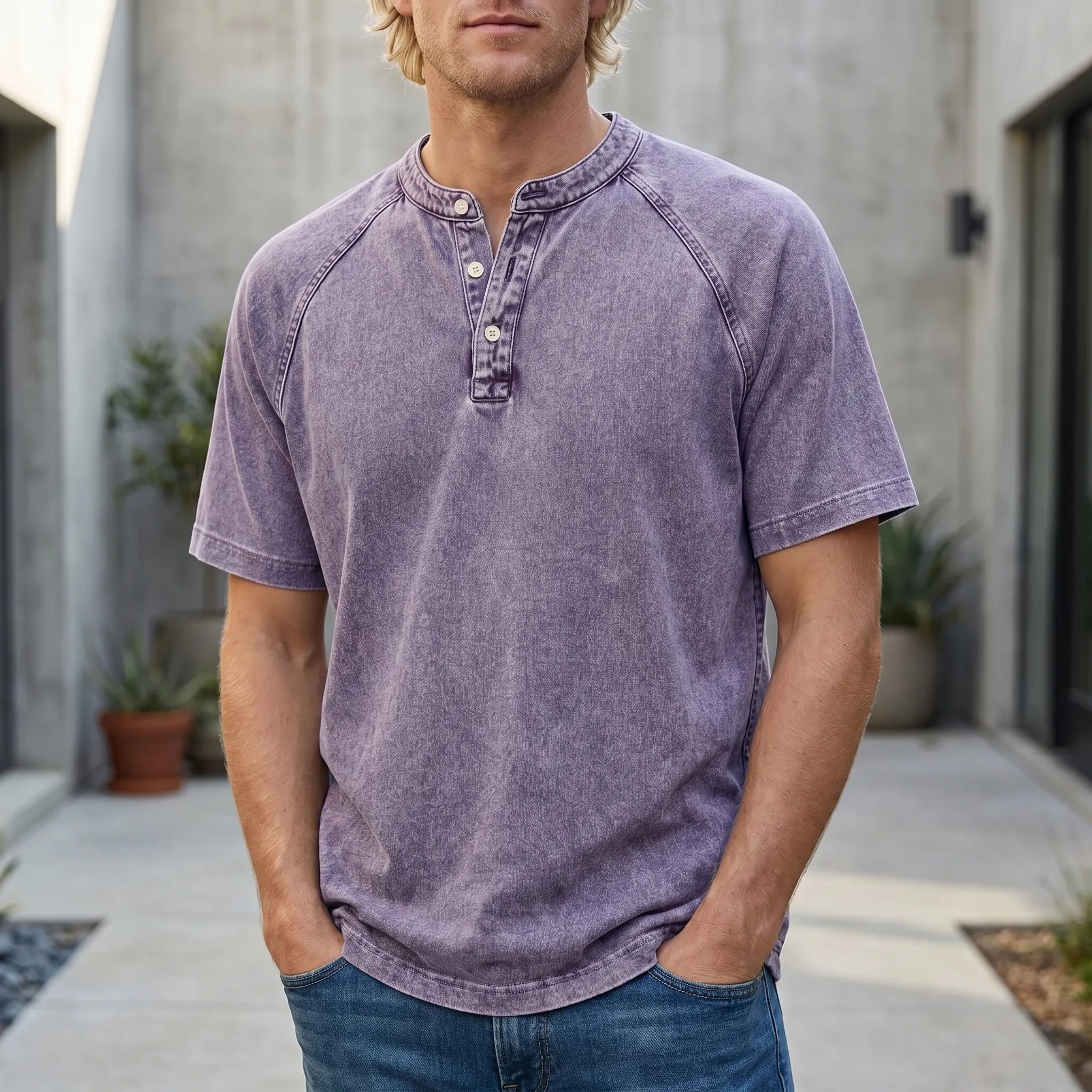 Mees™ | Vintage Henley – Karaktervolle Stijl & Comfortabele Pasvorm