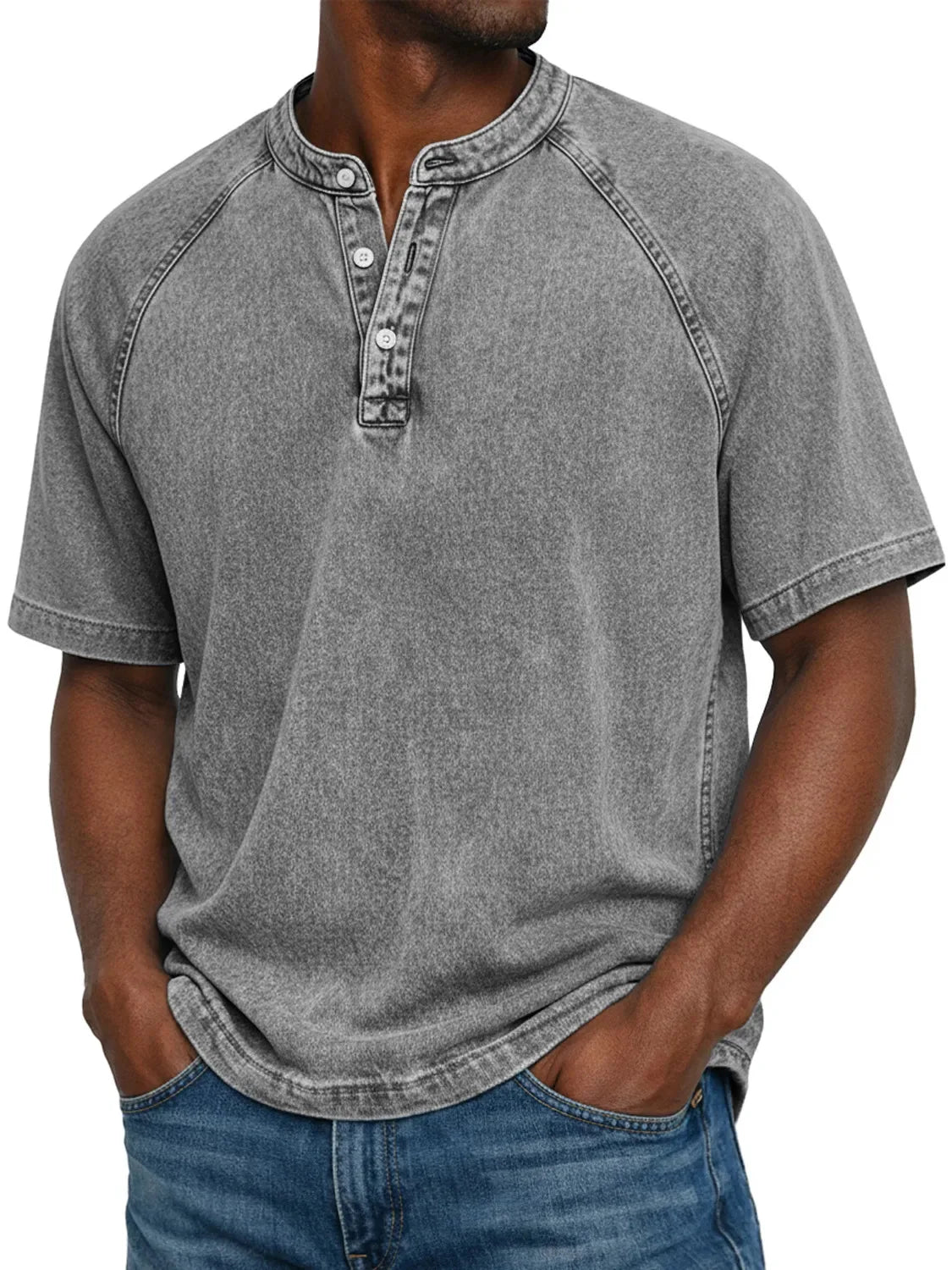 Mees™ | Vintage Henley – Karaktervolle Stijl & Comfortabele Pasvorm