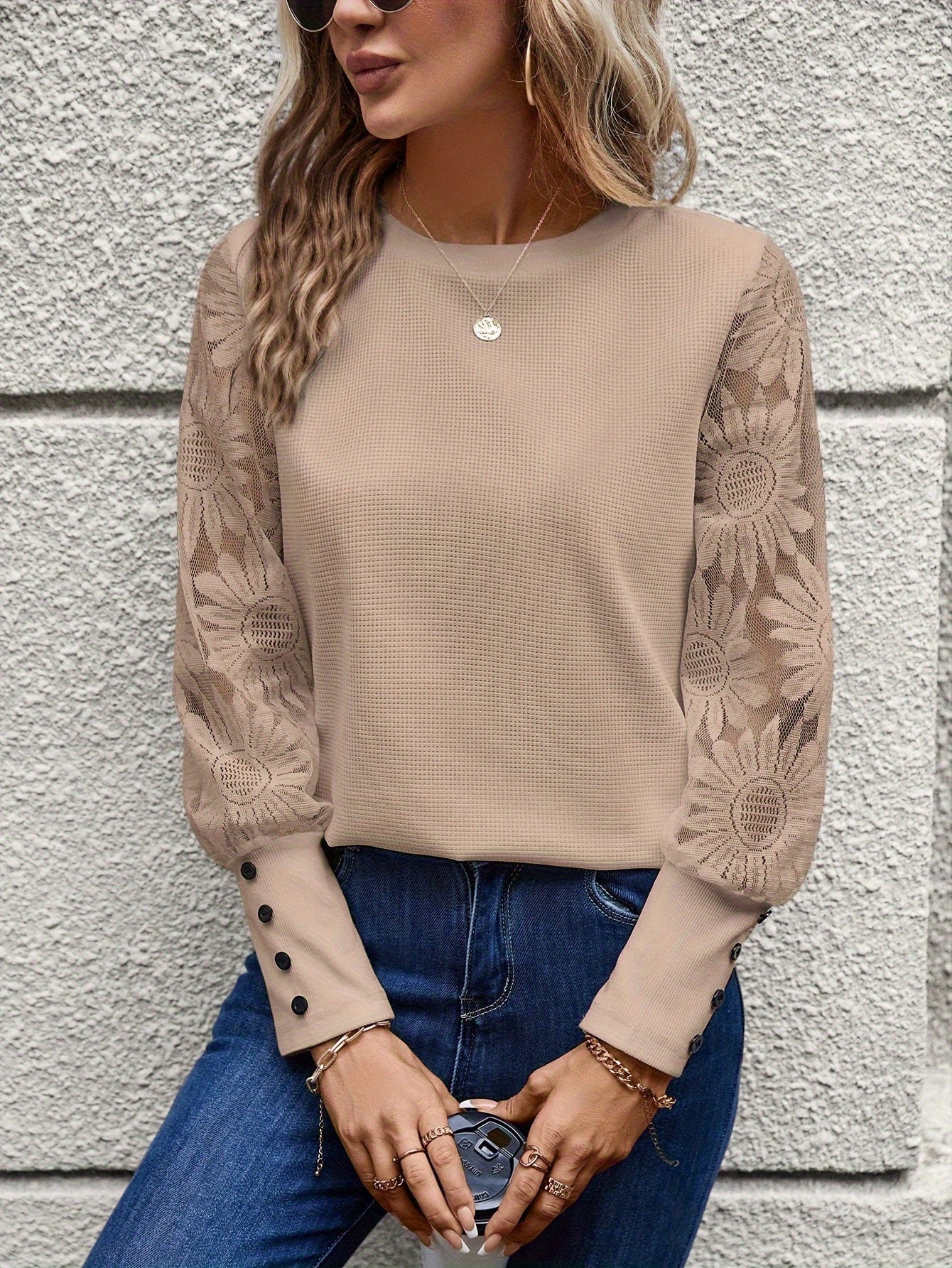Alix | Blouse en kant