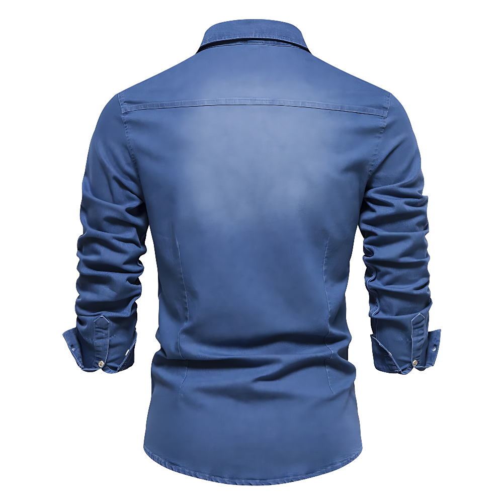 JIM - KATOEN DENIM OVERHEMD