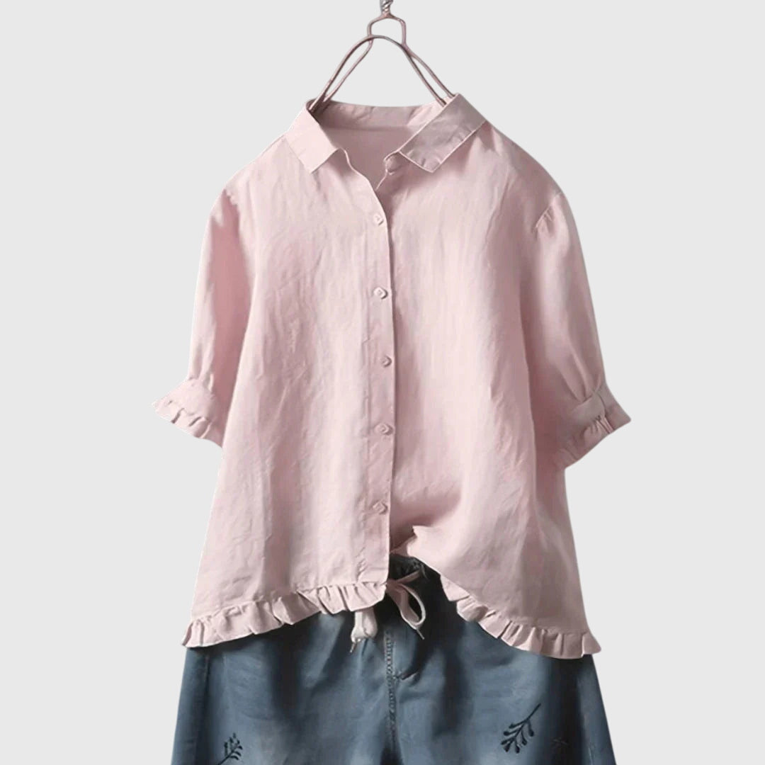 Pamela™ | Elegante & Verfijnde Hemdblouse
