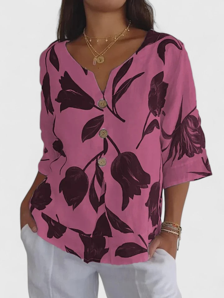 Bloom™ | Comfortabele V-hals Blouse