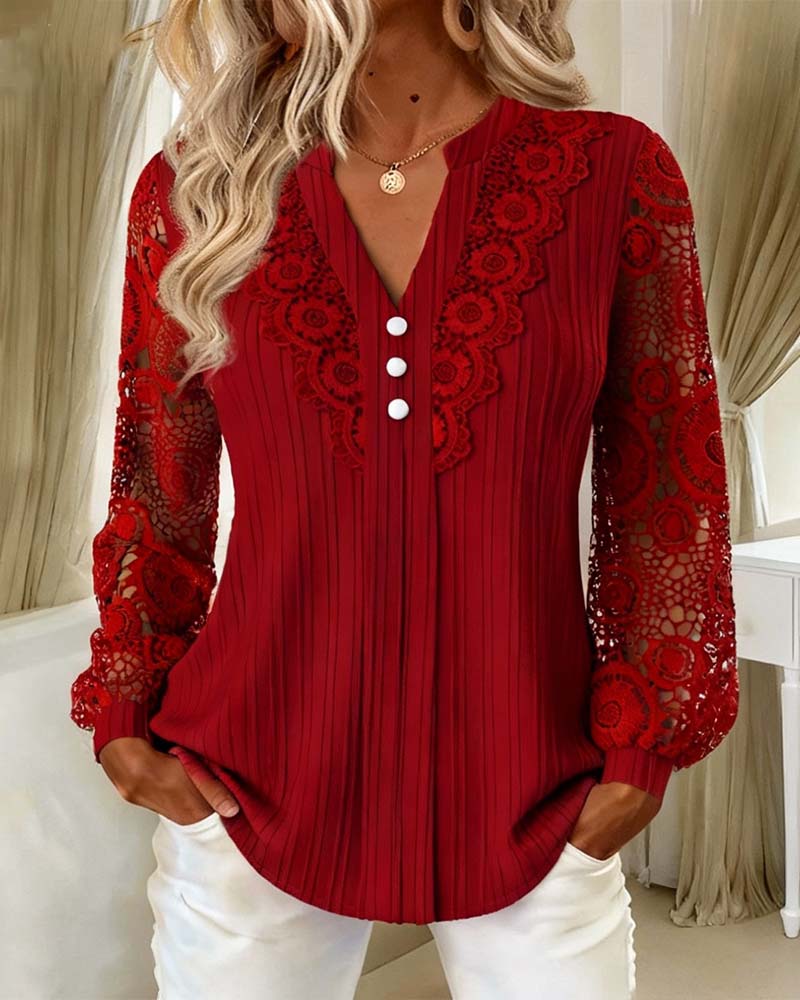 Elaine™ | Elegante blouse van hoogwaardig kant – Vrouwelijke en tijdloze stijl