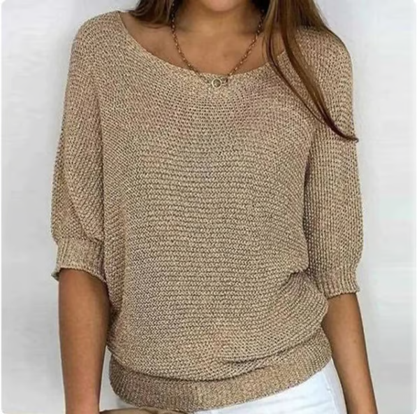 Irise™ | Lichte Zomertrui met 3/4 Mouwen – Comfort & Casual Elegantie.