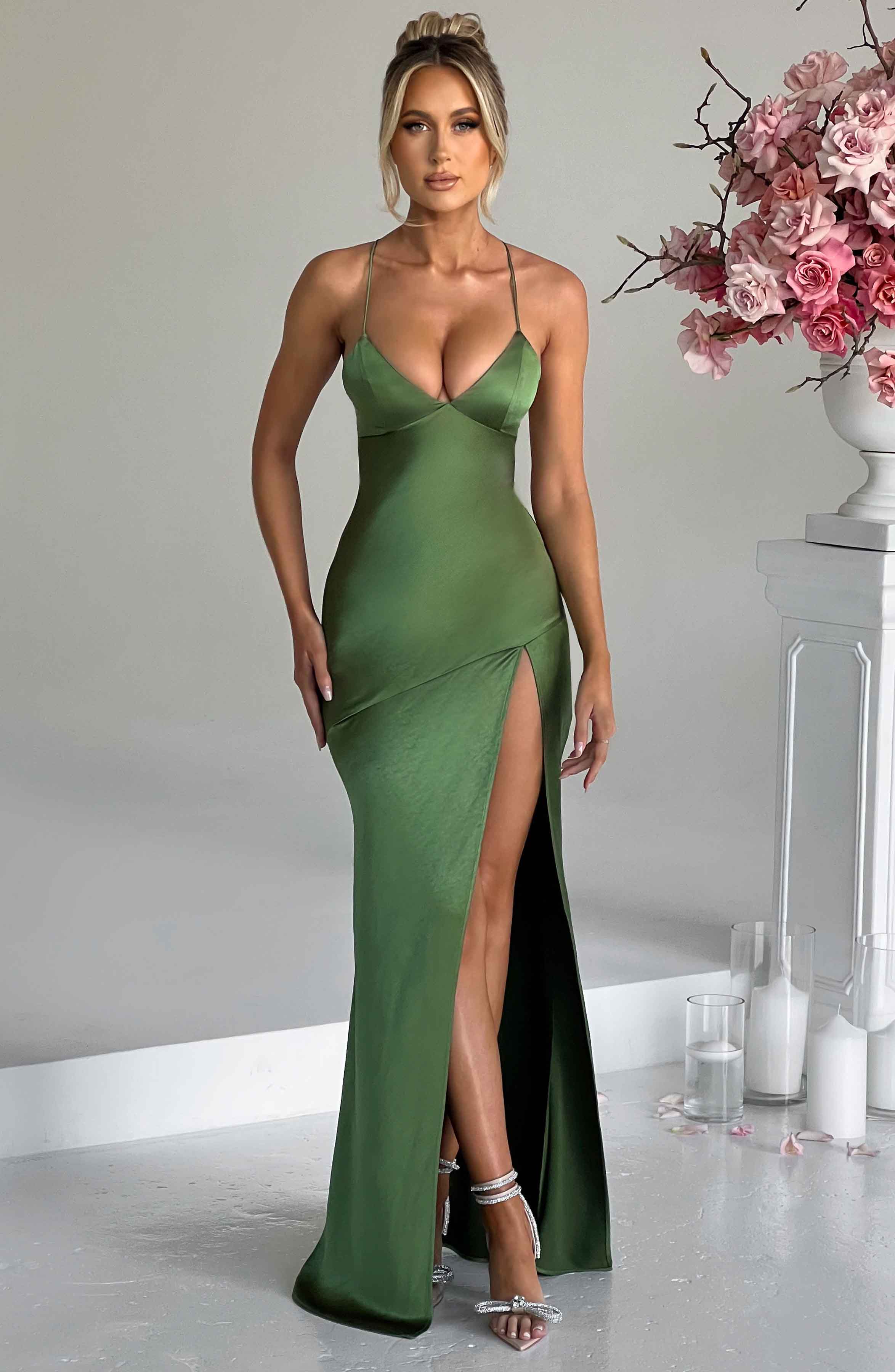 Bloom ™ | Alora - Zijdezachte Satijnen Maxi-jurk