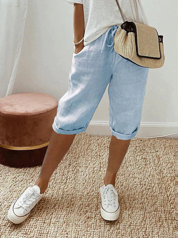 Liselot™ | Premium Linnen Comfort Shorts – Luchtig Draagcomfort & Moeiteloze Zomerstijl (1+1 Gratis)