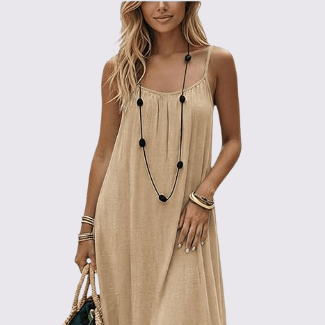 Romee™ | Maxi Jurk met Open Rug – Ongedwongen Vrouwelijkheid & Gewichtloos Draagcomfort