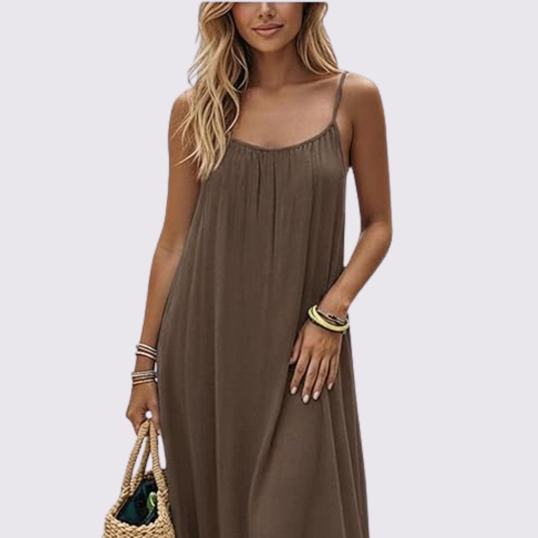 Romee™ | Maxi Jurk met Open Rug – Ongedwongen Vrouwelijkheid & Gewichtloos Draagcomfort