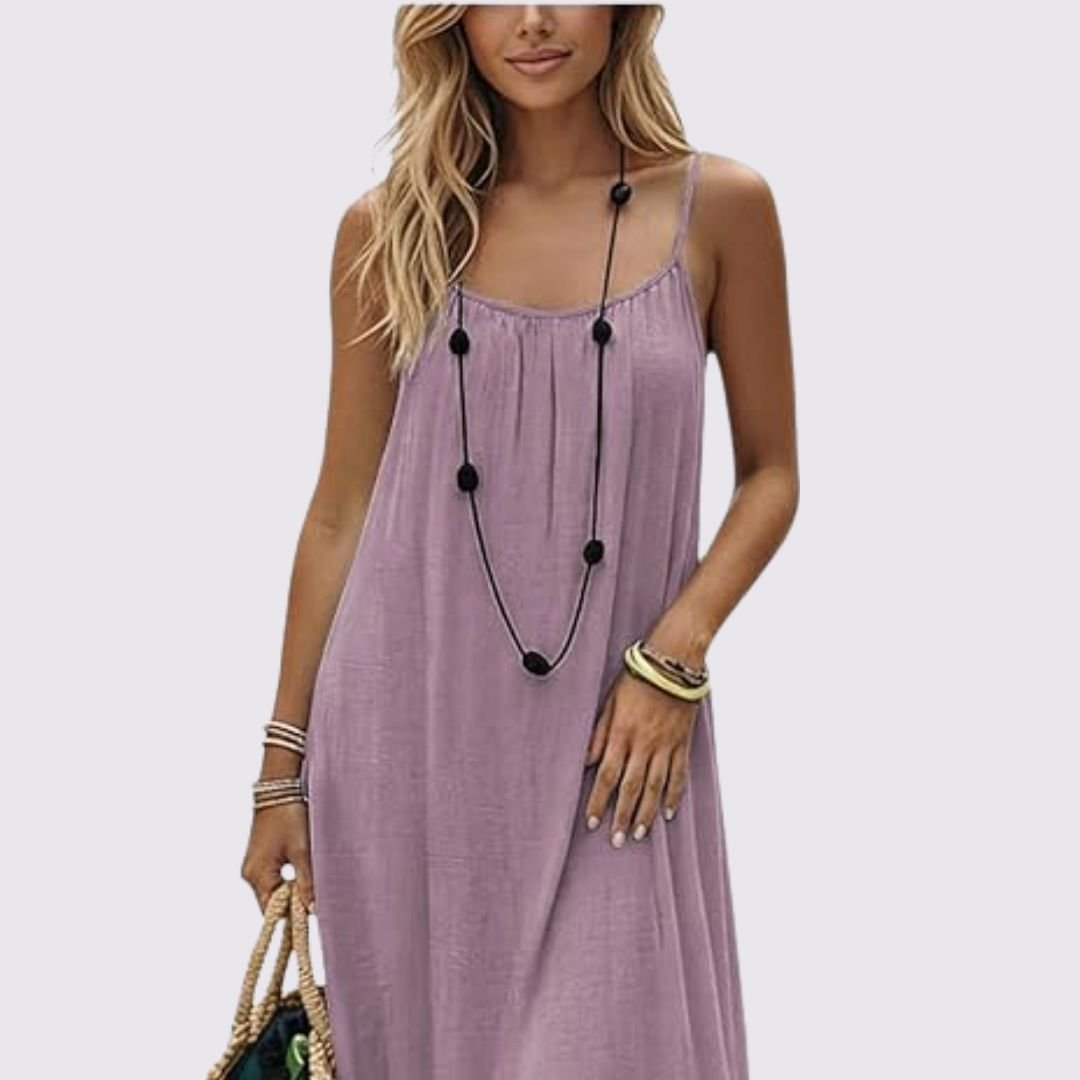 Romee™ | Maxi Jurk met Open Rug – Ongedwongen Vrouwelijkheid & Gewichtloos Draagcomfort