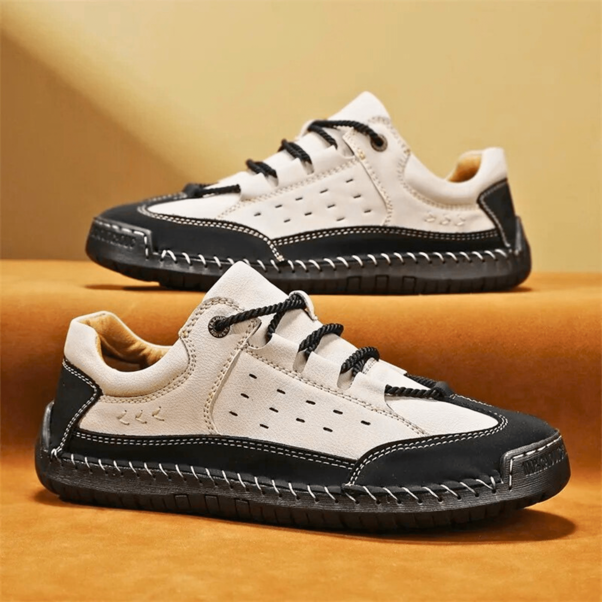 Handgestikte Leren Sneakers