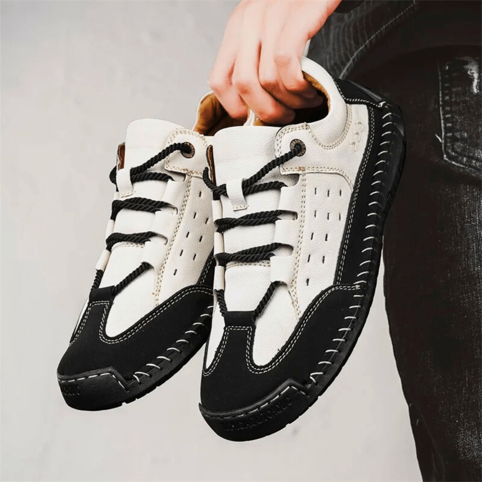 Handgestikte Leren Sneakers