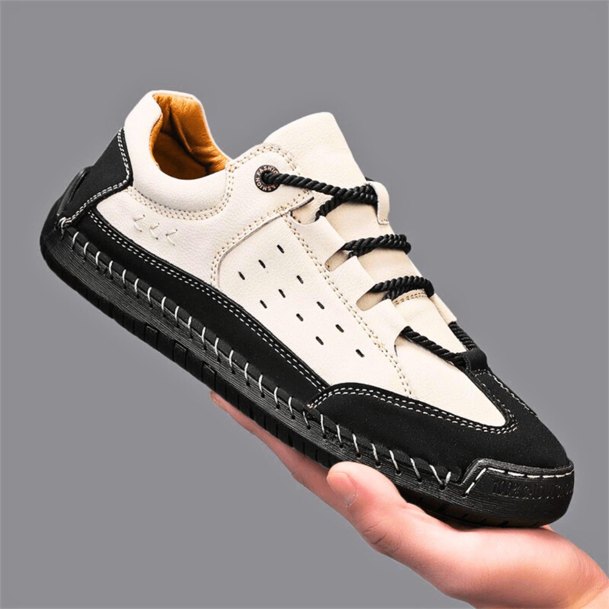 Handgestikte Leren Sneakers