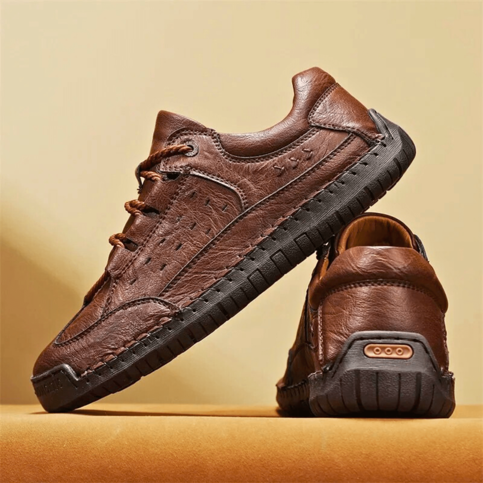 Handgestikte Leren Sneakers