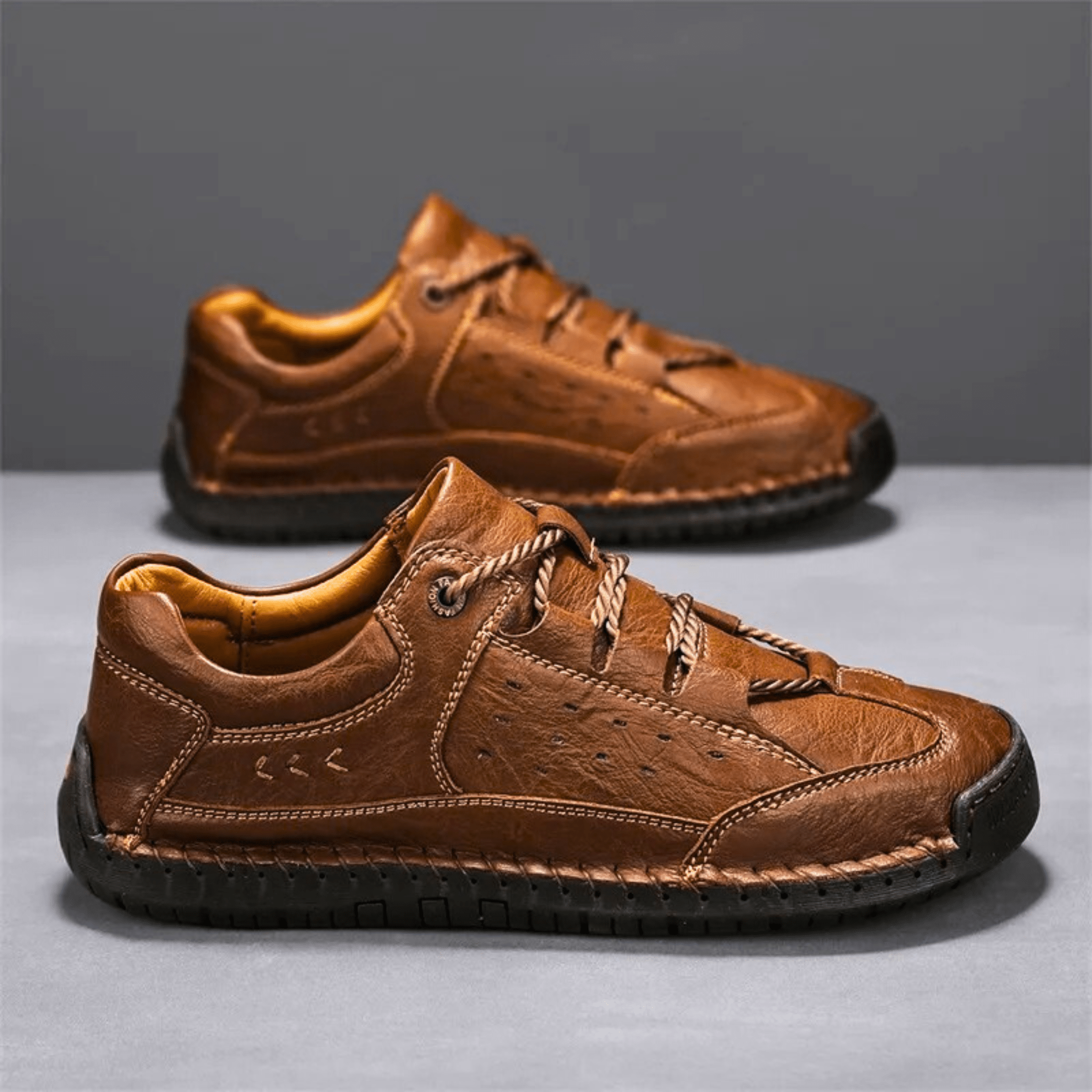 Handgestikte Leren Sneakers