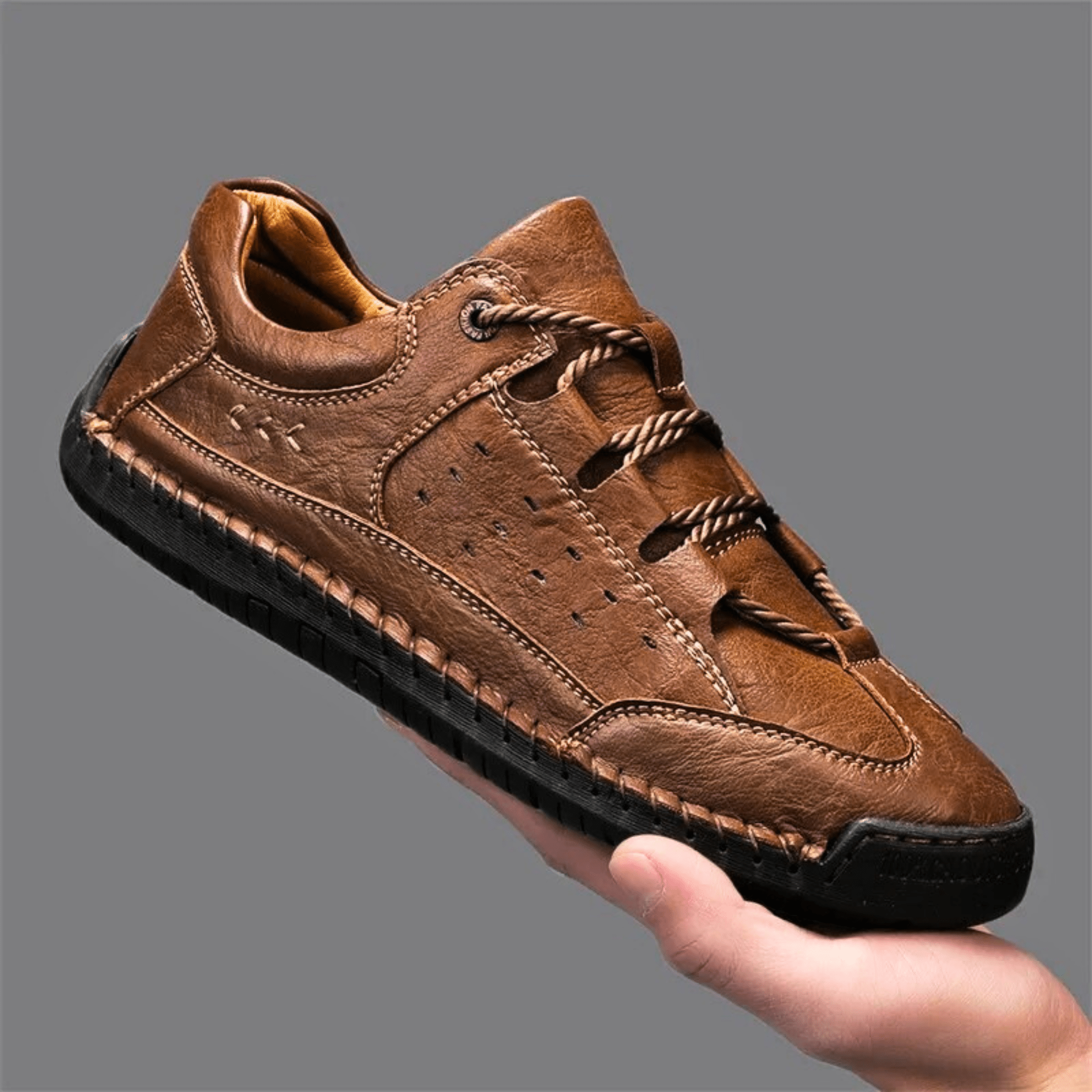 Handgestikte Leren Sneakers