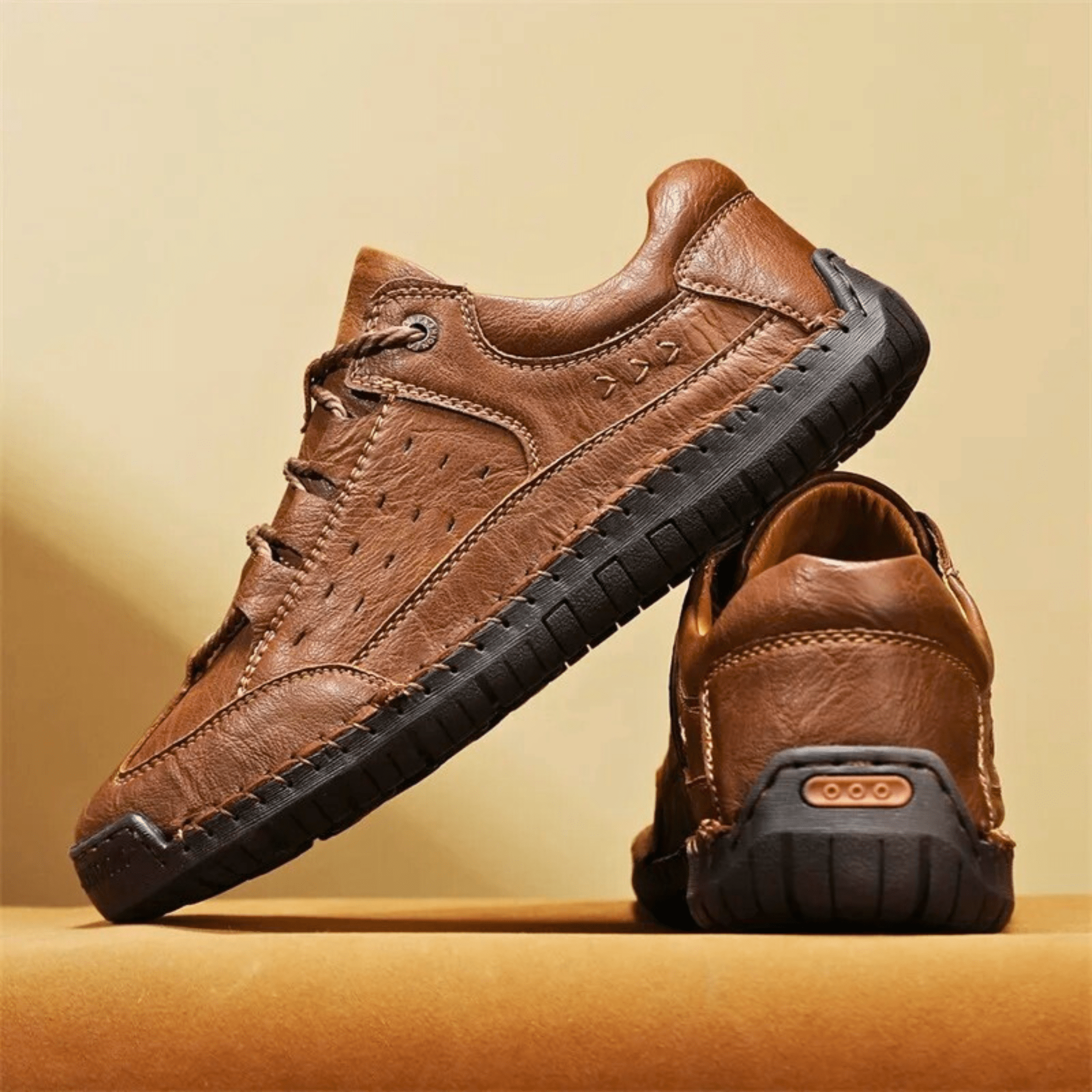 Handgestikte Leren Sneakers