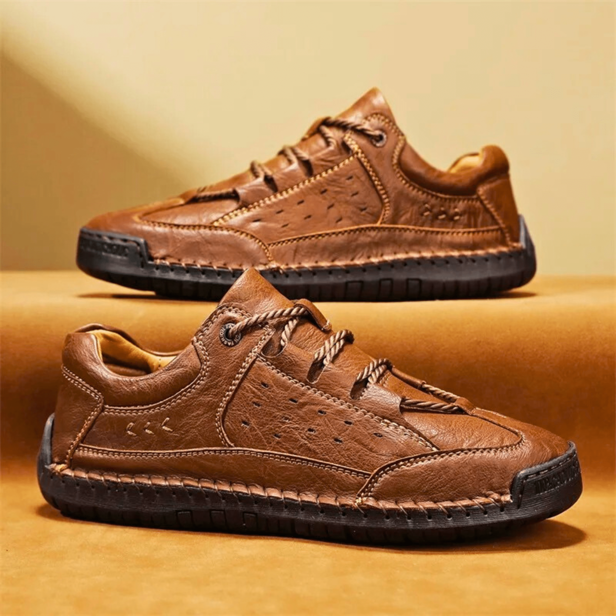 Handgestikte Leren Sneakers