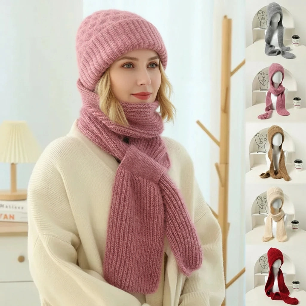 Esther™ | Luxe Winddichte Muts & Sjaal – Ultieme Warmte, Zachte Fleecevoering & Winterproof Comfort