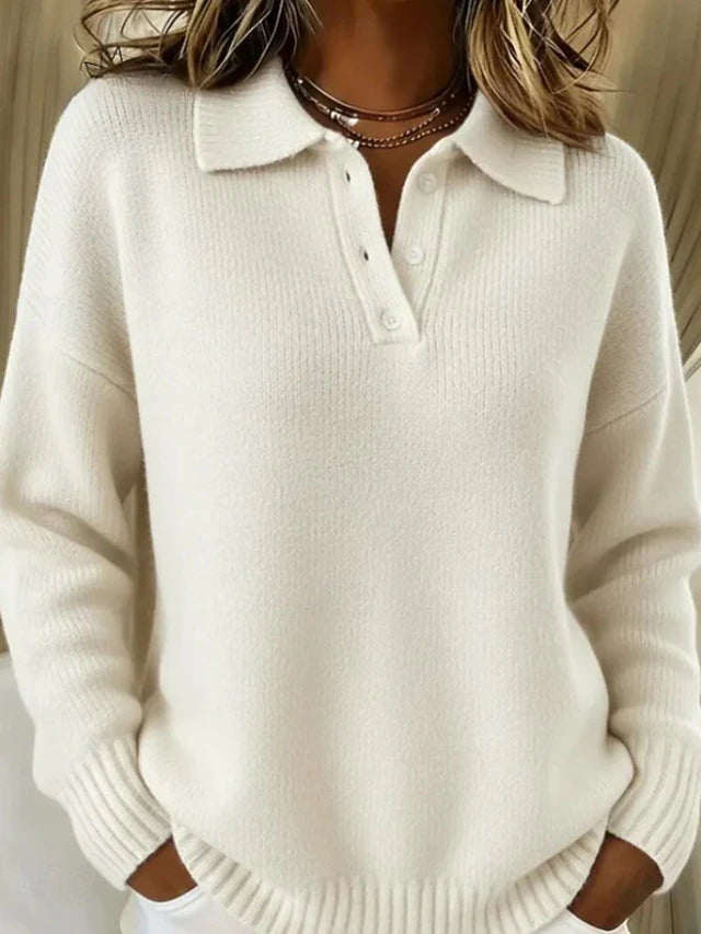 Flora™ | Premium wintertrui met kraag – zacht, elegant en moeiteloos warm