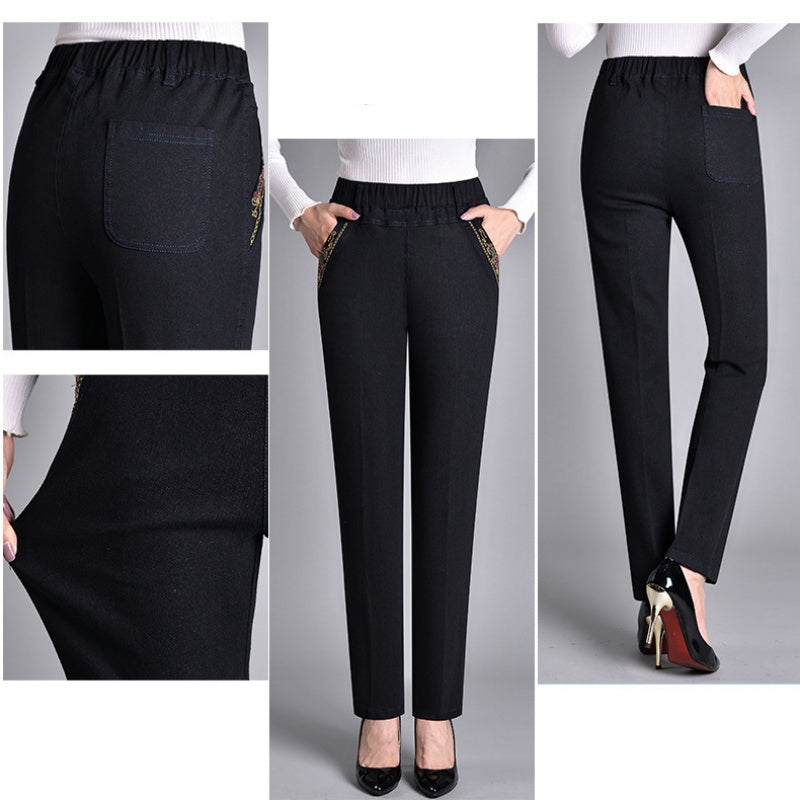 Luna® | Damesjeans met zijzakken en elastische taille