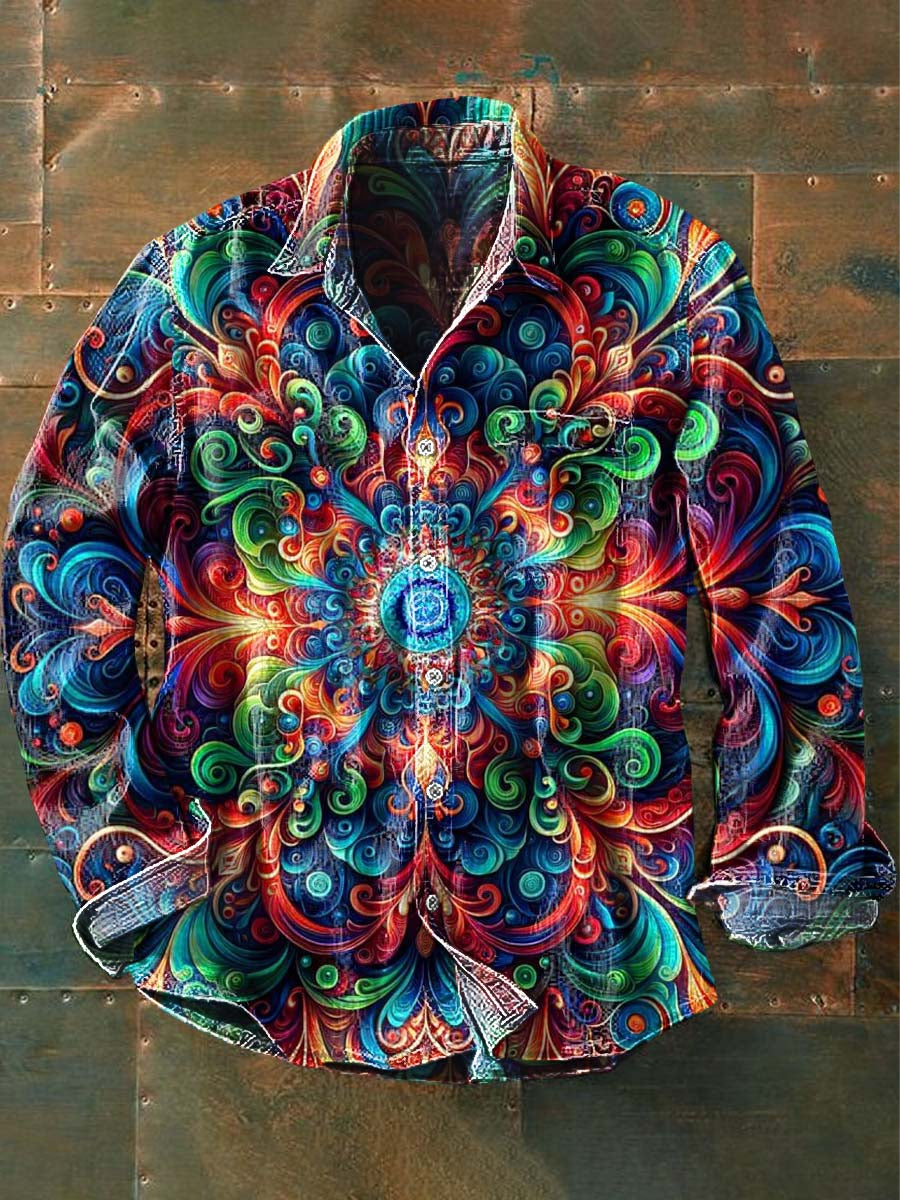 Bloom™ | Mandala Print Overhemd – Levendige Kleuren & Expressieve Stijl
