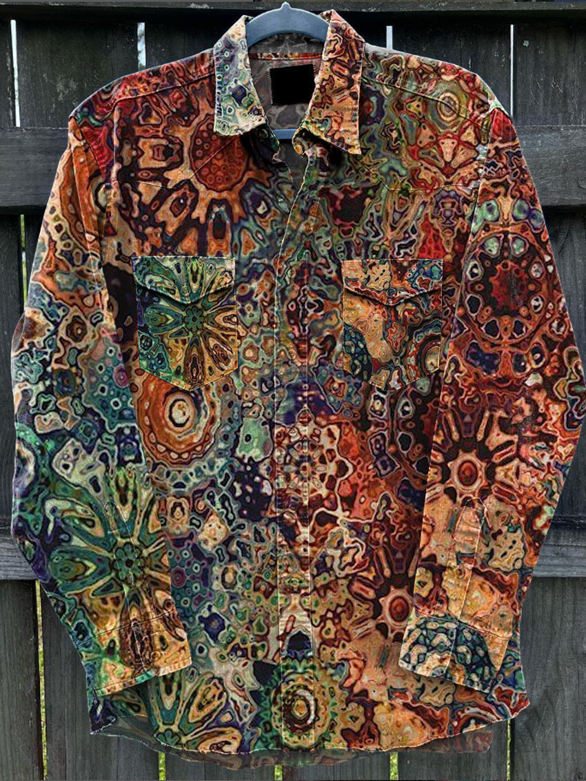Bloom™ | Artistiek Patchwork Overhemd – Rijke Kleuren & Uniek Karakter