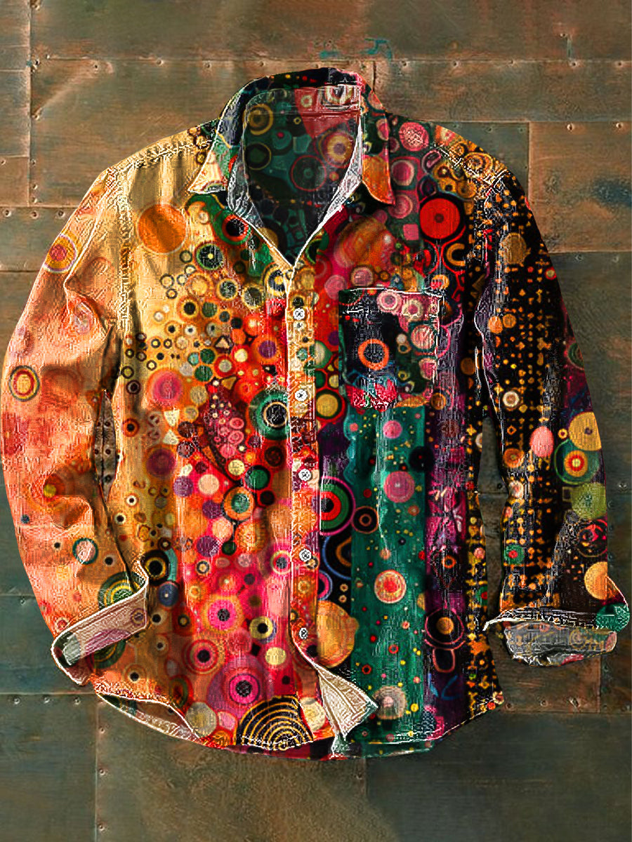 Bloom™ | Artistiek Print Overhemd – Expressieve Vrijheid & Licht Draagcomfort