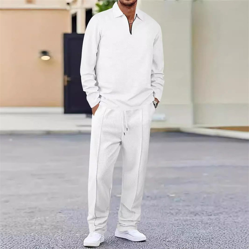 Daan™ | Gewafelde Heren Set – Minimal Comfort & Moderne Stijl