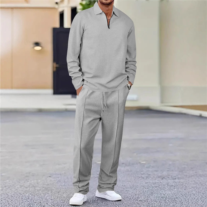 Daan™ | Gewafelde Heren Set – Minimal Comfort & Moderne Stijl