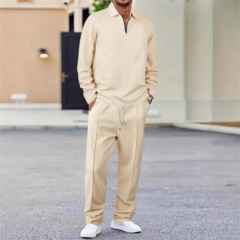 Daan™ | Gewafelde Heren Set – Minimal Comfort & Moderne Stijl