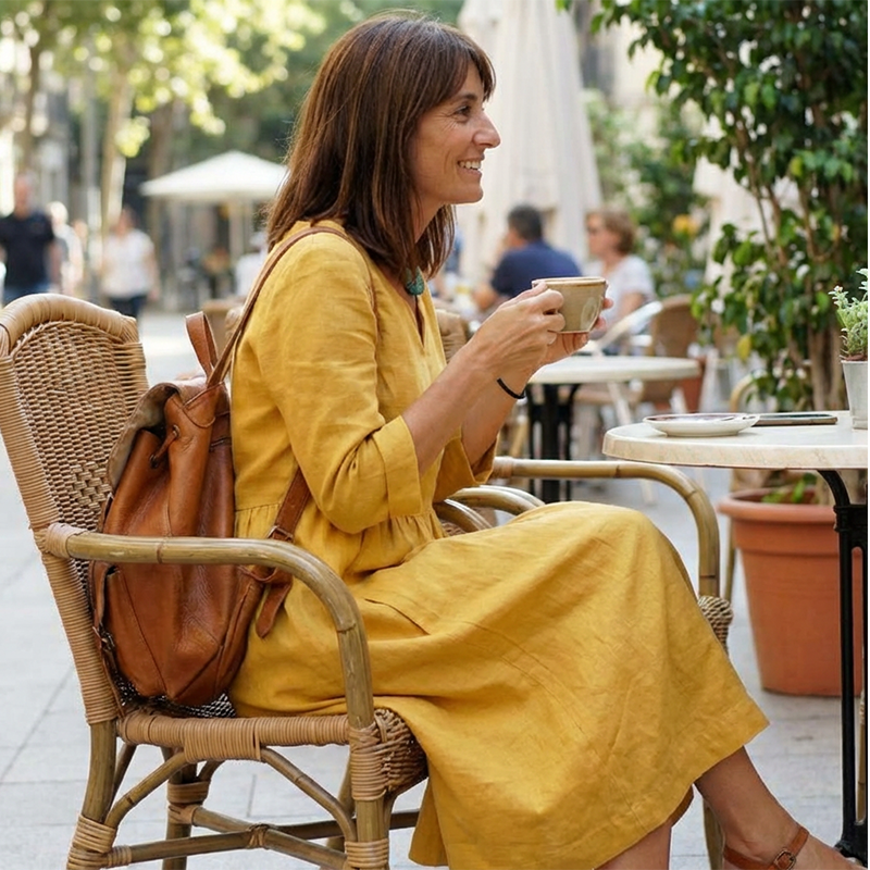 Maud™ | Premium Linnen Midi Jurk – Luchtige Elegantie & Moeiteloos Comfort