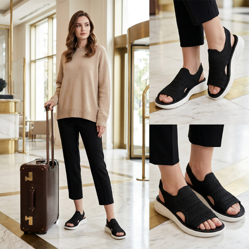 Anne™ | Sandalen met platform, van ademend materiaal voor dames