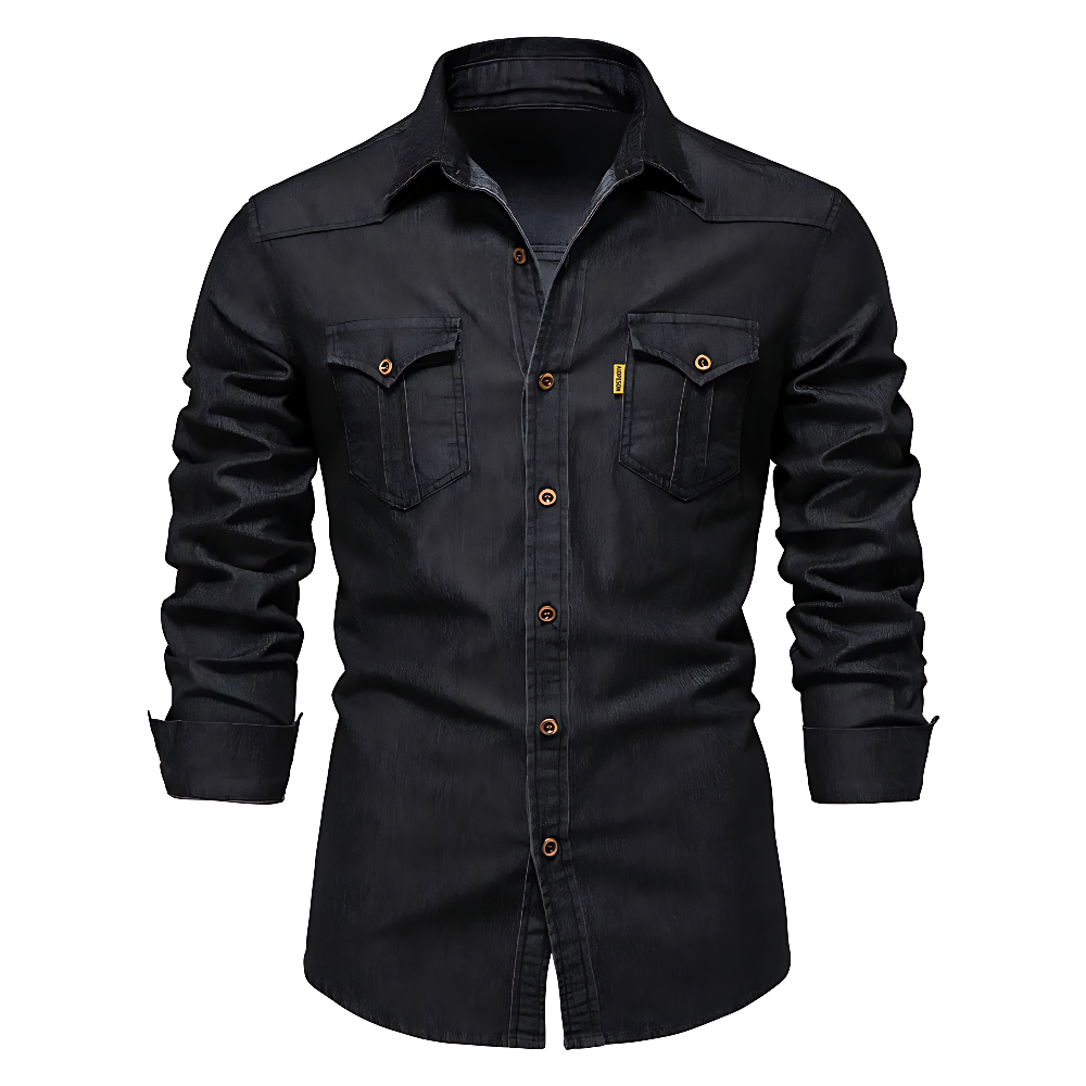 JIM - KATOEN DENIM OVERHEMD