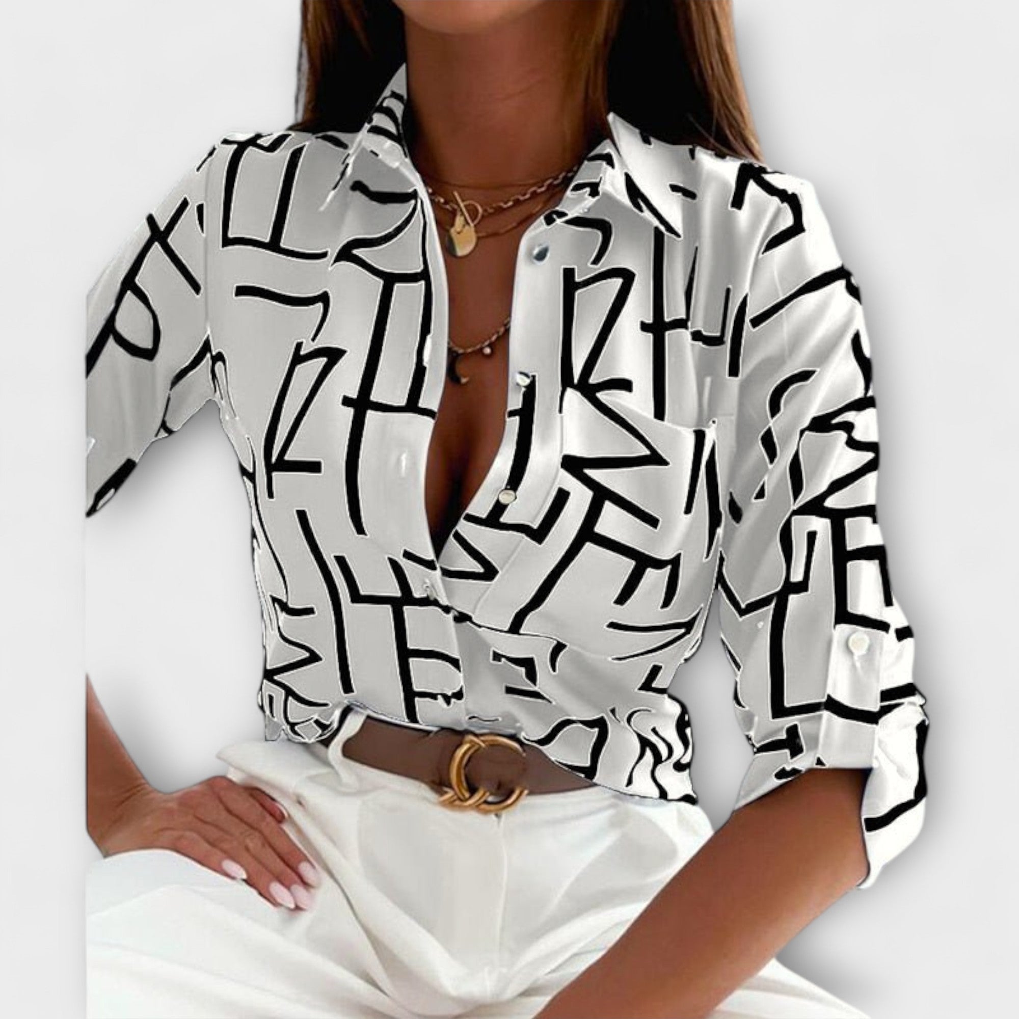Bloom™ | Blouse Met Klassieke Kraag