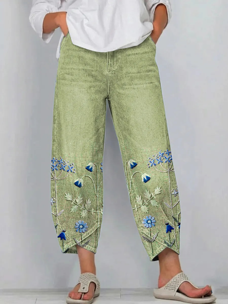 Ilse™ | Casual Geborduurde Broek – Elegante Uitstraling & Comfortabele Pasvorm