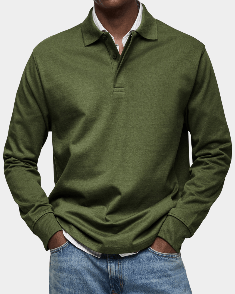 Noriel | Comfortabele lente polo met lange mouw