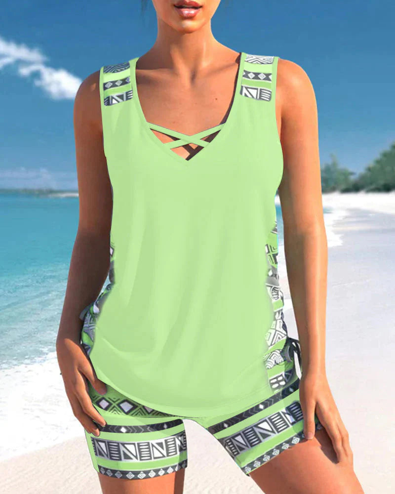 Silke™ | Tankini Set – Ontspannen Zelfvertrouwen & Comfortabele Hoge Taille
