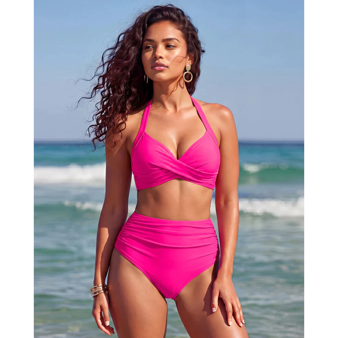 Carice™ | 2-in-1 High-Waist Bikini – Vrouwelijke Veelzijdigheid & Vormgevende Ondersteuning