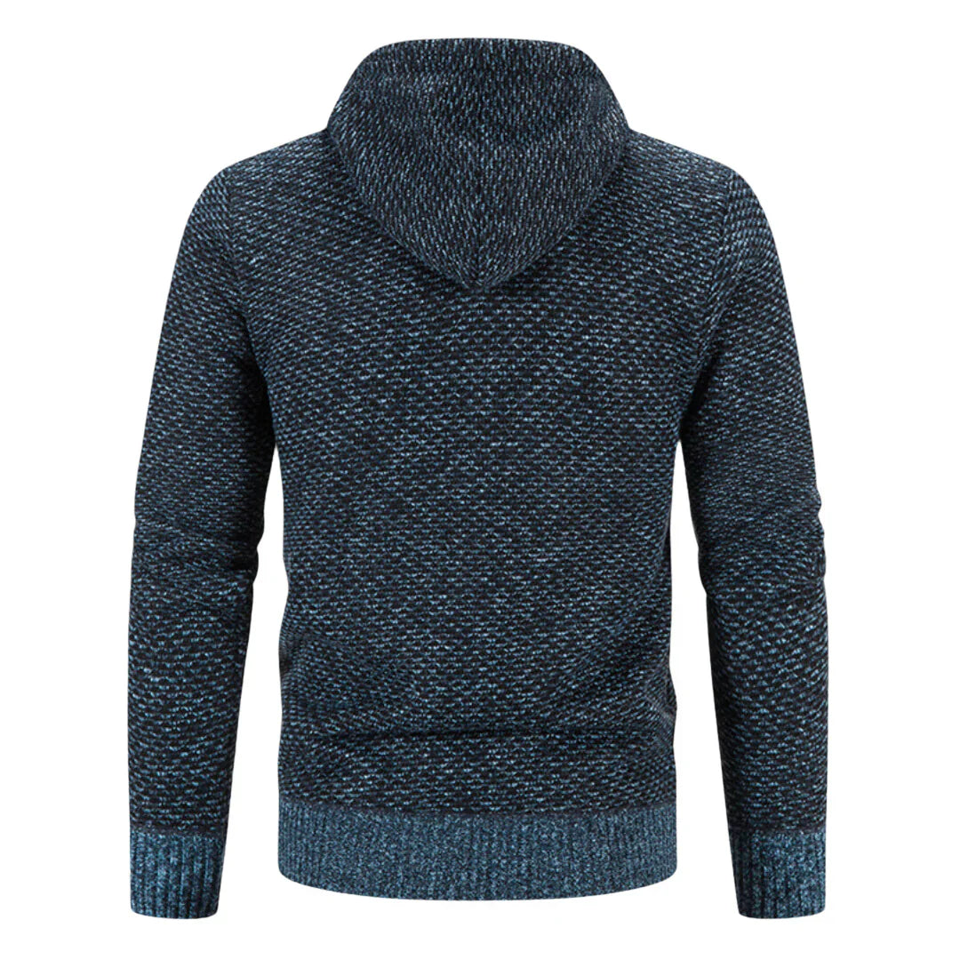 Luther | Luxe Heren Hoodie van Melange Garen met Fleecevoering